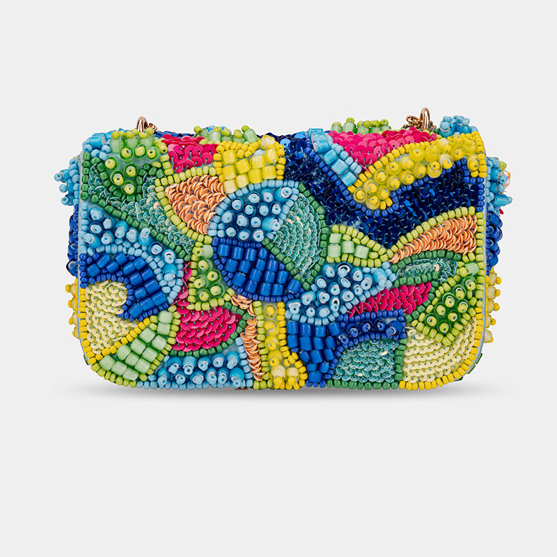 Vibrant Bloom Mosaic Bag