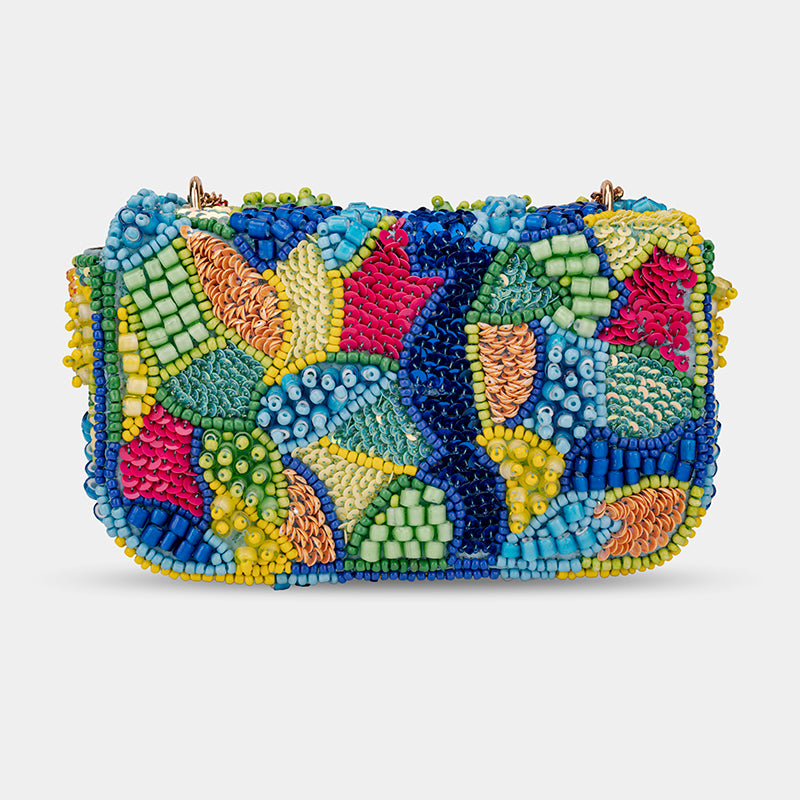 Vibrant Bloom Mosaic Bag