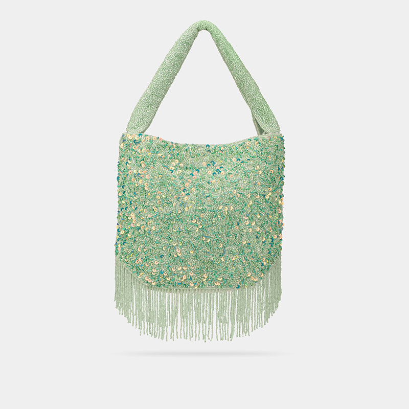 Mint Frost Fringe Bag